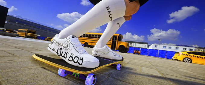 Gear Custom Lil Peep Nike Air Force 1 Skater XL mod