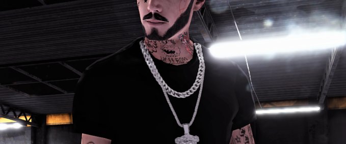 Short Sleeve T-Shirt Cuban Link & Jesus Piece T-Shirt Skater XL mod