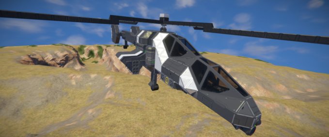 Blueprint AS-01 'Ares' Heavy Attack Helicopter Space Engineers mod