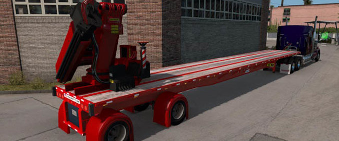 Trailer Transcraft tl2000 Anhänger mit Kran (1.38.x) American Truck Simulator mod