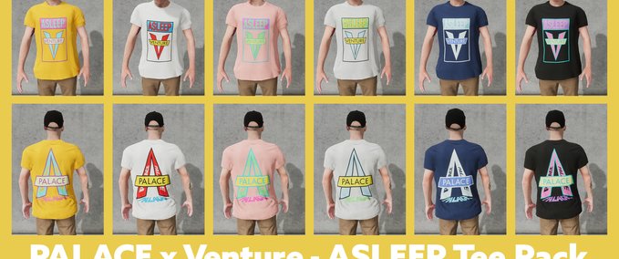 Gear Palace x Venture - ASLEEP Tee Pack Skater XL mod