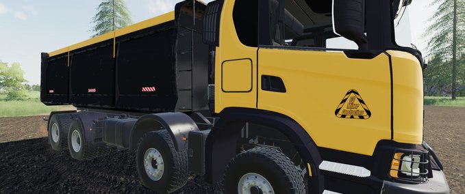 LKWs Scania XT 8×8 Tipper FS Miner’s Orange Edition Landwirtschafts Simulator mod
