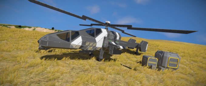 Blueprint AS-01 'Ares' Heavy Attack Helicopter Space Engineers mod