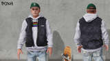 Passport Hoodie With Palce Puffer Gilet Mod Thumbnail