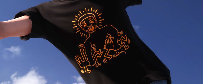 Gear Larry Levan T-shirt by Keith Haring Skater XL mod