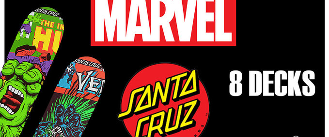 Real Brand Santa Cruz x Marvel - Decks Skater XL mod