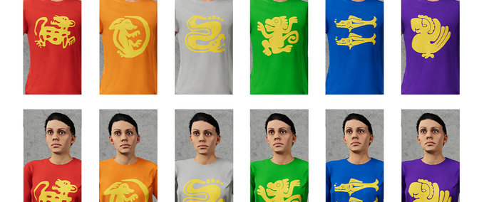 Gear Legends of The Hidden Temple T-Shirt Pack Skater XL mod