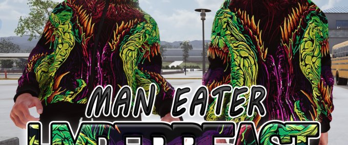 Gear HYPERBEAST ManEater Hoodie Skater XL mod