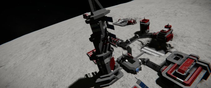 Blueprint R.O.S moon base under ground base repair Space Engineers mod