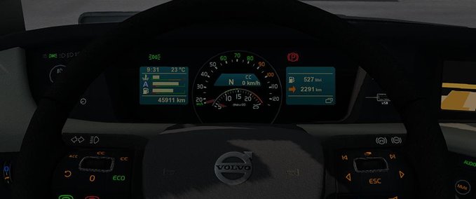 Interieurs VOLVO FH16 2012 farbige Anzeigetafeln  Eurotruck Simulator mod
