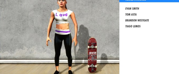 Skin latex outfit  female skin Skater XL mod