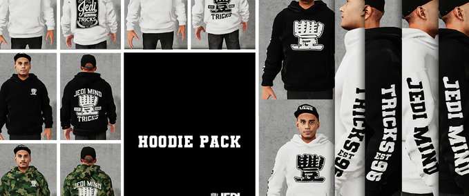 Gear Jedi Mind Tricks Men's Hoodie Pack Skater XL mod