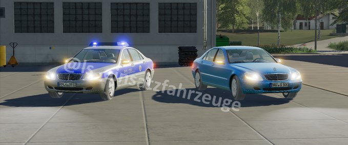 Mercedes Benz Mercedes S500 zivil und Polizei Landwirtschafts Simulator mod