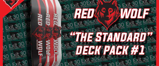 Gear Red Wolf Skateboards "The Standard" Deck Pack #1 Skater XL mod
