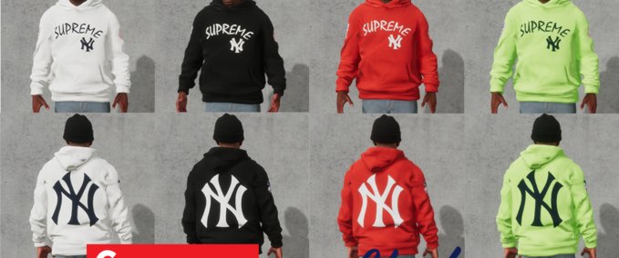 Supreme hot sale yankees hoodie