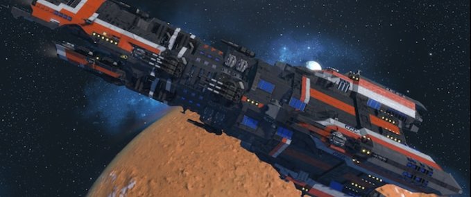 Blueprint Donnager Class Battleship (The Expanse inspired) Space Engineers mod