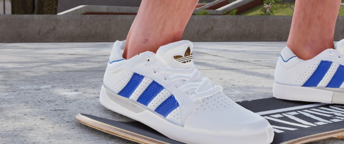 Gear Adidas Tyshawn White Blue Skater XL mod