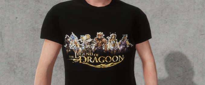 Other Legend Of Dragoon PS1 Classic T-Shirt Skater XL mod