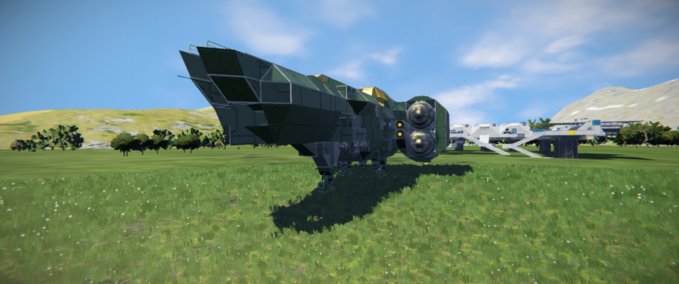 Blueprint DS-02 Exsploration frigate The Harbinger Space Engineers mod