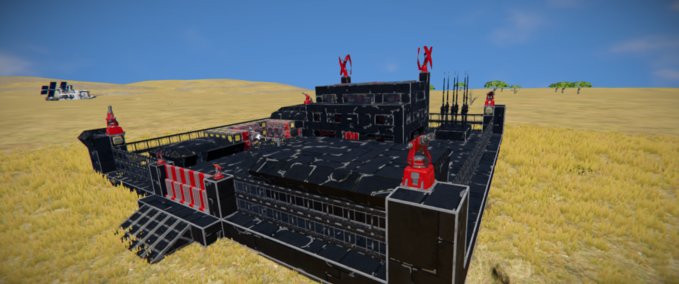 Blueprint Pirate Compound (w Drones) Space Engineers mod