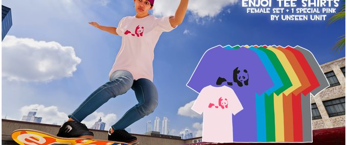 Enjoi Panda Tee Shirts Set Female Mod Image