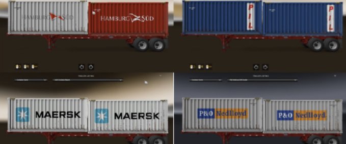 Trailer Cargo Pack for Real Shipping Container Companies 1.38.x American Truck Simulator mod