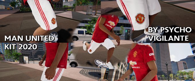 Gear Manchester United Kit 2020 - Shirt and Shorts Skater XL mod