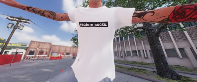 Real Brand Skate Muzik University "Racism Sucks" Skater XL mod