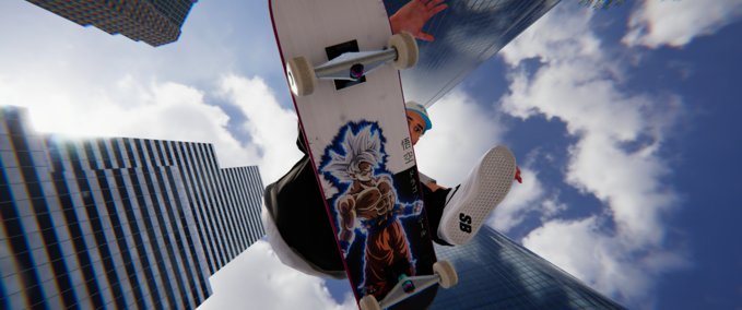 Other CUSTOM Goku Ultra Instinct Board Skater XL mod