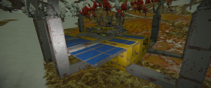 Blueprint Landing pad plus mining ship Space Engineers mod