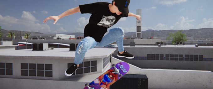 Gear Anime themed "Battle Athlete" Babs Dad FHats Skater XL mod