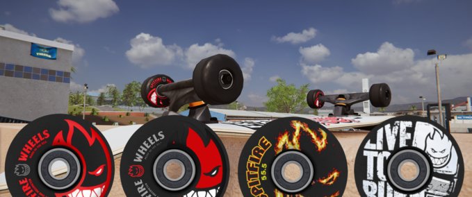 Gear Spitfire Wheels - Black Wheels Skater XL mod