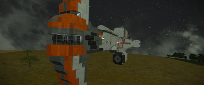 Blueprint Hammerhead corvette upgraded Space Engineers mod