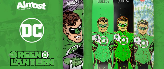 Other Almost x DC Comics - Green Lantern Skater XL mod
