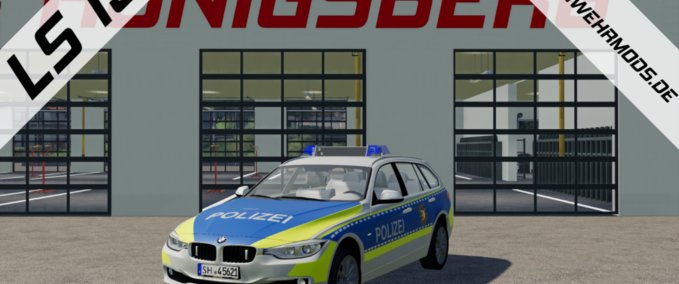 Feuerwehr Polizei Bmw 318 d der Polizei Schleswig Holstein  Landwirtschafts Simulator mod