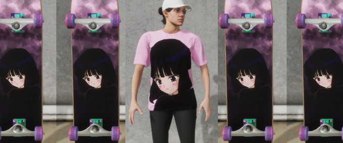 Other Sailor Saturn's Big Mood - Deck and Shirt Skater XL mod