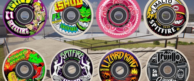 Gear Spitfire Wheels - Pro Wheels Skater XL mod