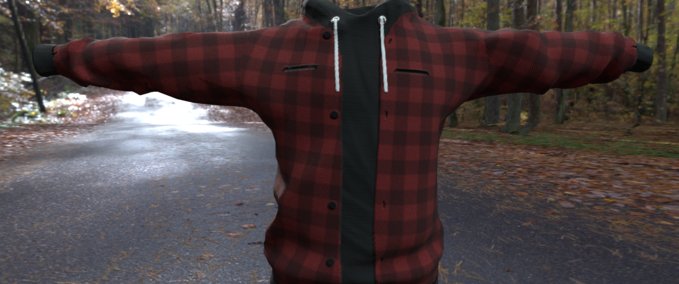 Gear Red Flannel w/ black hoodie Skater XL mod
