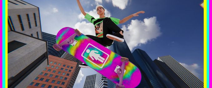 Real Brand Girl Tie-Dye Board (Fan-Made) Two-Pack Skater XL mod