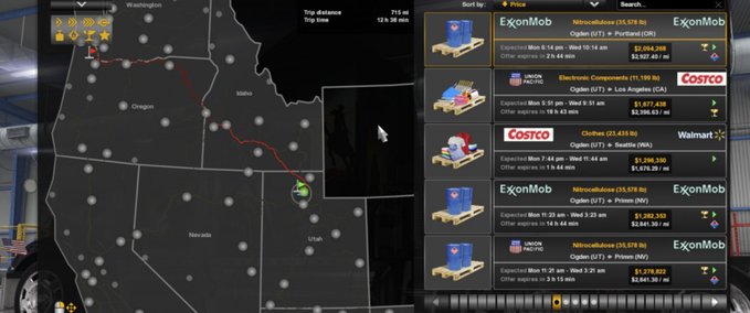Mods [ATS] Neue verbesserte Ökonomie 1.38.x American Truck Simulator mod