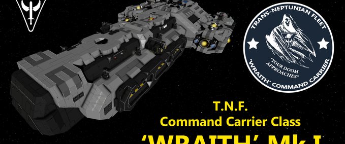 Blueprint T.N.F. Command Carrier Class 'Wraith' Mk.I Space Engineers mod