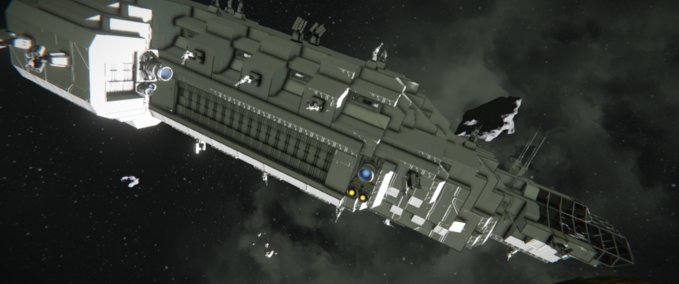 Blueprint Large heavy carrier war ship Space Engineers mod