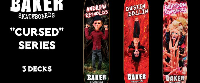 Gear Baker Skateboards - 3 "Cursed" Series Decks Skater XL mod