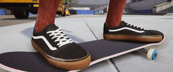 Skater XL: Vans Old Skool Black/Gum v 1.0 Mod für Skater XL