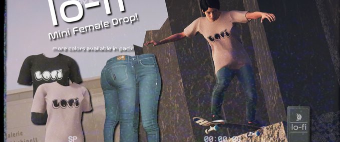 Gear Lo-Fi Mini Female Drop Skater XL mod
