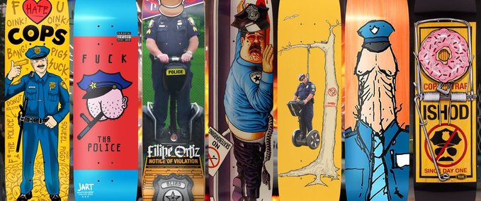 Gear F*ck tha Police Skateboard Decks Skater XL mod