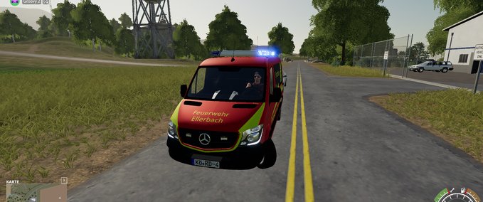 PKWs Feuerwehr Ellerbach Sprinter  Landwirtschafts Simulator mod
