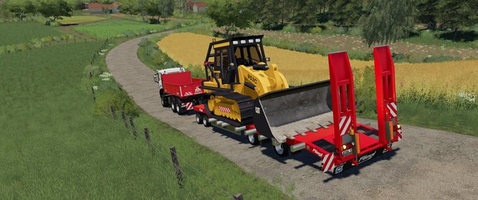 Auflieger Fliegl Lowbody With Extensions Landwirtschafts Simulator mod