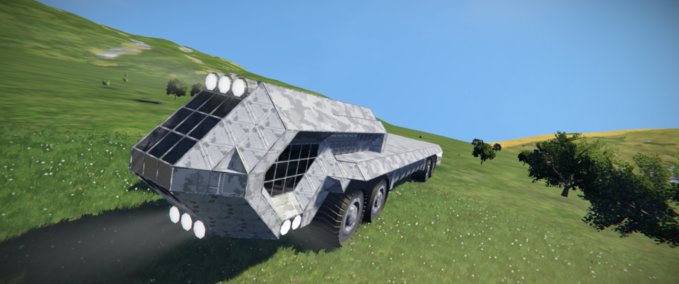Blueprint L.E.V.I flatbed with storage containers Space Engineers mod