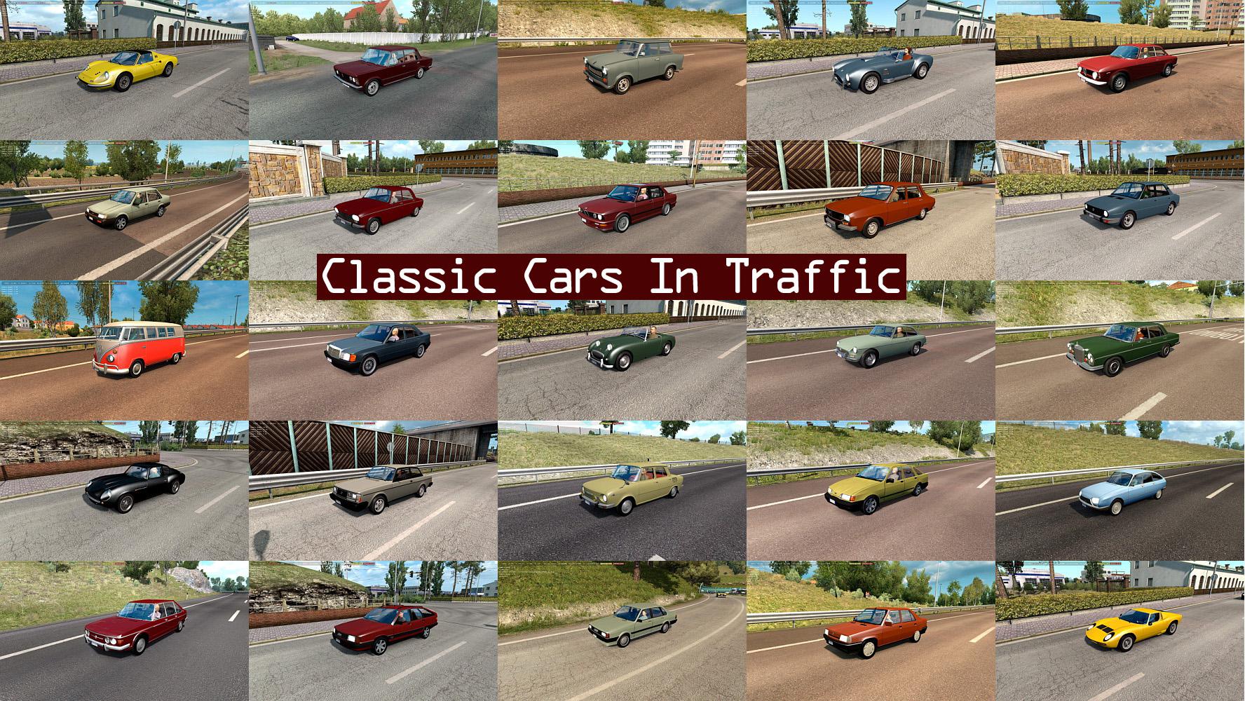 Classic Cars Traffic Pack v1.0 by TrafficManiac - Thumbnail 1